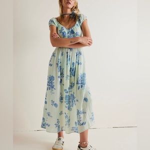 Free people midi dress with side slit